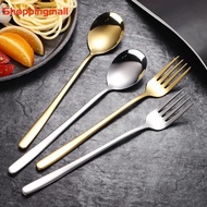 [Sunshine] Stainless Steel Dessert Ice Cream Spoon / Restaurant Table Utensils Flatware Forks Spoons / Gold Silver Plated Metal Cutlery Set / Home Kitchen Dinner Supplies