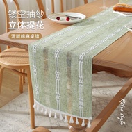 Nordic cotton and linen table runner 6 seater 8 seater coffee table cloth for home dining table TV c
