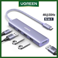 Hub chuyển đổi Type C Ugreen 5 in 1 Ugreen chia Type C 100w - 3USBA - HDMI4K Chính Hãng