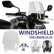 Motorcycle Front Airflow Windshield Windscreen For Honda CB650R CB 650R CB 650 R 2024 2025 Wind Defl