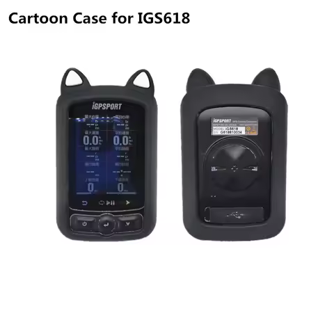 Generic Bike Gel Skin Case & Screen Protector for IGPSPORT IGS618 GPS Computer Cartoon Cat Ear Silic