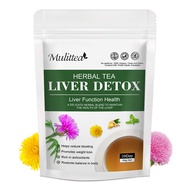 Mulittea Liver Detox Tea with Dandelion Root milk Thistle&Turmeric for Liver and Colon Cleanse Promo