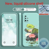 Casing Samsung A51 A71 phone case Dragonfly Lotus Liquid TPU