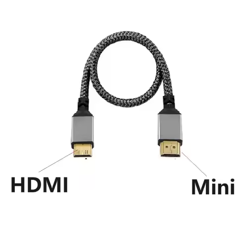 0.3m 4K@60Hz MINI HDMI To HDMI Cable HDTV HDMI2.0 Mini HDMI to HDMI-compatible Extension Cable For C