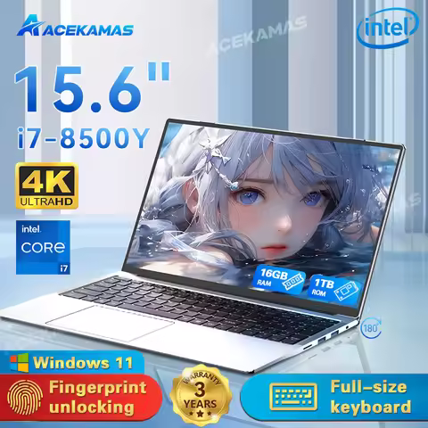 ACEKAMAS 15.6 inch Laptop Computer Intel Core i7 8500Y Windows 11 Pro Office Laptops 16GB DDR4 1TB 2