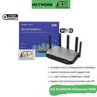 REYEE Cloud Managed Gateway/WiFi6/AX3000 รุ่นRG-EG105GW-X(ประกัน3ปี)-APP Solution