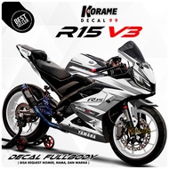 PUTIH Decal Sticker R15 V3 - Racing Team Modern White Series 02 Fullbody