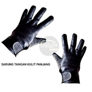 Long full leather gloves/motorcycle rider leather gloves