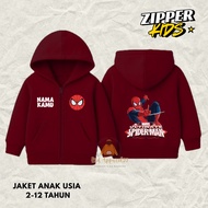 Spider-Man Character Boys' Jacket Zipper Model Ages 2 3 4 5 6 7 8 9 10 11 12 Years