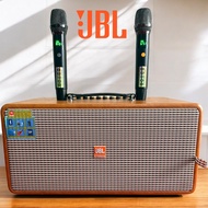 LOA KARAOKE XÁCH TAY JBL BASS 16CM THÙNG GỖ BỌC DA KẾT NỐI BLUETOOTH TẶNG KÈM 2 MICRO CAO CẤP
