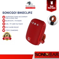 SONICGEAR BIKE CLIPZ SPLASH PROOF BLUETOOTH SPEAKER WITH PHONE ANSWERING - 1 Year Warranty