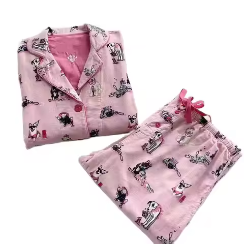 100% cotton! Exported to Europe and America pajamas for women pijama set