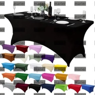 MARIER High Stretch Tablecloth, Washable Universal Rectangular Table Cloth, Black Elastic 4/6FT Bed 