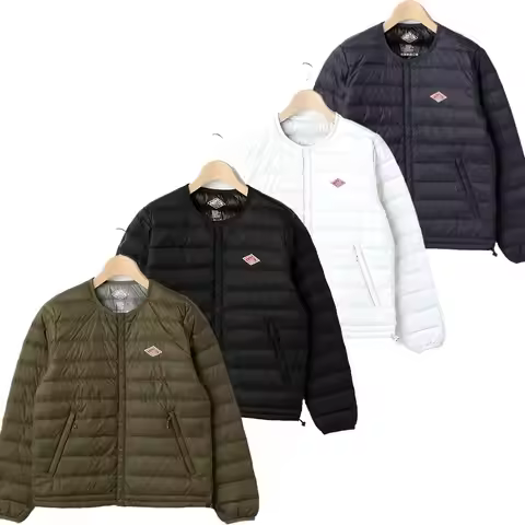 DANTON light and thin storage collarless waterproof warm liner men's and women's Japanese short outd