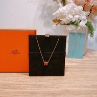 HERMES MINI POP H NECKLACE愛馬仕迷你H胭脂紅項鍊