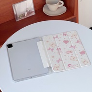 ผีเสื้อ เคสไอแพด pro11 2024 Air6 Gen9 gen10 Air5 mini6กระต่าย เคสiPad Gen8 Air4 Gen7มีถาดใส่ปากกา Case iPad pro11 gen5 Mini5 Air2 Gen6