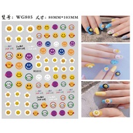 Smiley face nail stickers, smiley face stickers