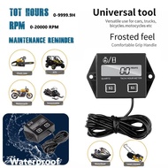 Waterproof Gasoline Engine RPM Speed Gauge Motorcycle Tachometer Working Hours Meter 2/4 Stroke Tach