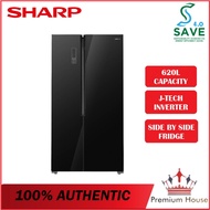 Sharp SJX639GK 620L Inverter Side By Side Fridge