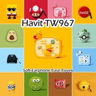 【In Stock】 For Havit TW967 Case Anime cartoon styling Soft Silicone Earphone Case Casing Cover NO.2