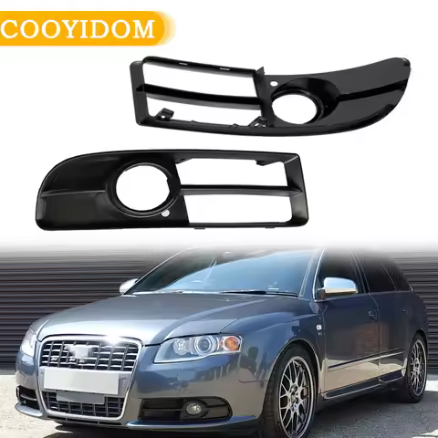 Car Fog Light Grille Chrome Front Fog Light Trim Cover Trim For Audi A4 B7 S4 B7 A4 S-Line 2005 2006