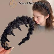 HM68530 Women's Silk Hairband Simple Twisted Hair Volume Korean Fashion HM68