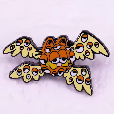 Seraph Seraphim Cat Badge Wings Kitty Classic Cartoon Art Enamel Pin Brooch Jewelry
