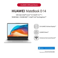 Baru MateBook D 14 2023 Laptop 12th P Series Processor 16GB RAM + 512G