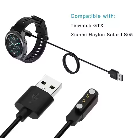 2025 Charger For Xiaomi Haylou Solar LS05 Smartwatch USB Charging Cable Charger Holder Smart Watch D