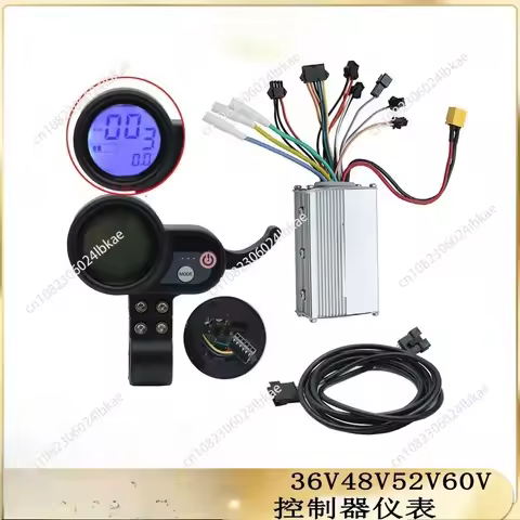 Electric Scooter 36V 48V 52V 60V Brushless Motor Hall-less Controller, Dashboard