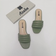 ShoeFab Azalea Denise in Olive Green - 1 inch heel Sandals