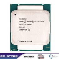 ใช้ Intel E5 Xeon 2670 V3 E5-2670V3 CPU SR1XS 2.30กิกะเฮิรตซ์30ม. 12คอร์โปรเซสเซอร์ LGA 2011-3 CPD