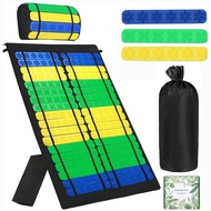 Acupressure Mat Acupuncture Massage Mat and Pillow Set for Back Feet Pad with 42 Removable Spikes an