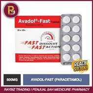 [Medicure Pharmacy] Avadol Fast 500mg Tablet 10s (strip)