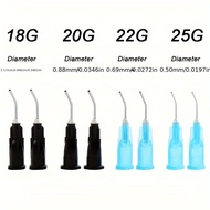100pc/bag Dental Irrigation Needle Endo Tip 18G 20G 22G 25G Reusable Elbow Root Canal Cleaning Syrin