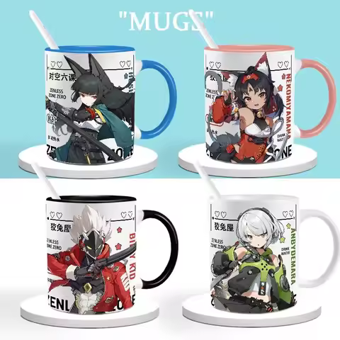Anime Zenless Zone Zero Cosplay Billy The Kid Ellen Joe Ben Bigger Corin Cup Ceramic Print Coffee Mi