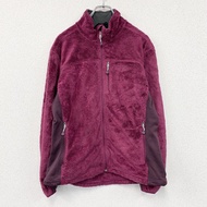 Mountain Hardwear 全拉鍊抓絨外套，粉紅色，L 碼，古著