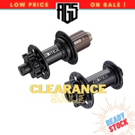 Bitex - MTB Front Hub (15*110mm) Rear Hub (12*148mm) 6 Bolt, 32 Holes Black