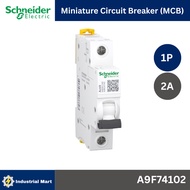 Schneider A9F74102 MCBActi9 iC60N C-Curve 400VAC 1P 2A 10kA