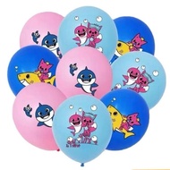 baby shark them balloon /backdrop /plate /fork -SG SEELER .