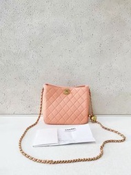 Chanel hobo 橘粉色金球