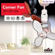 DEKA Corner Fan Ceiling Wall Fan Fiero TINY VIVI 16" MDC168 MEME DC Motor SIRIM Remote Control 120° 