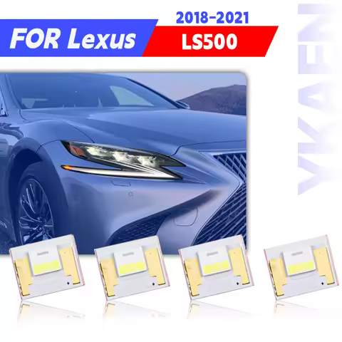 White LED Angel Eyes DRL Chip Boards For Lexus LS500 LS500H 2018-2021 Headlight Daytime Running Ligh