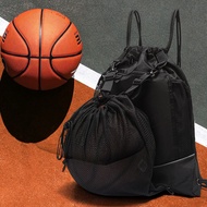 Basket Basketball Bag Sports Training Portable Ball Mesh Bag Net Pocket Single Backpack Men Drawstri