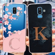 For Samsung Galaxy J8 2018 Casing J810 J810F Fashion Flower Letters Soft Silicone Phone Case For Samsung J8 J 8 2018 Shell
