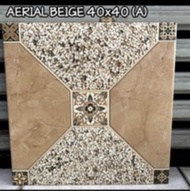 Keramik 40x40 Kasar MULIA ACCURA Aerial Beige / Grey untuk Outdoor