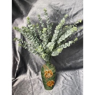 Decorative long silver apple leaf branches - Fake leaf branches - 1 branch, 3 branches