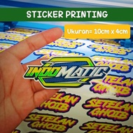 Indomatic sticker printing