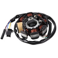 Glixal 8-coil Magneto Alternator Stator for GY6 125cc 150cc 152QMI 157QMJ  Scooter Moped ATV Go Kart