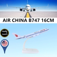 16cm Air China Airlines Boeing B747 Miniatur Resin Penumpang Kargo Pesawat Kapal Terbang Model Kolek